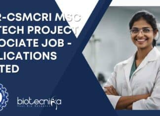 CSIR-CSMCRI MSc Biotech Project Associate Job - Applications Invited