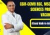 CSIR-CCMB BSc, MSc Life Sciences Project Vacancies – Attend Walk-In-Interview CSIR-CCMB BSc Life Sciences Jobs