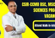 CSIR-CCMB BSc Life Sciences Jobs