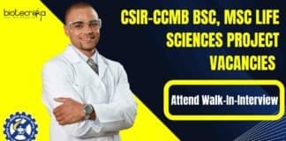CSIR-CCMB BSc Life Sciences Jobs