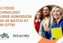 MSc Food Technology Course Admission 2024-26 Batch at CSIR-CFTRI