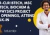 CSIR-CLRI BTech, MSc Biotech, Biochem & Biophysics Project Job Openings, Attend Walk-In CSIR-CLRI BTech Biotech