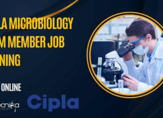 Cipla Microbiology Team Member Job Opening – Apply Online Cipla Microbiology Team Member