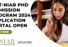 DBT-NIAB PhD Admission 2024