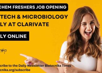 Biochem Freshers Job Opening