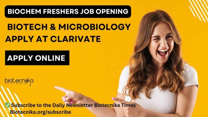 Biochem Freshers Job Opening