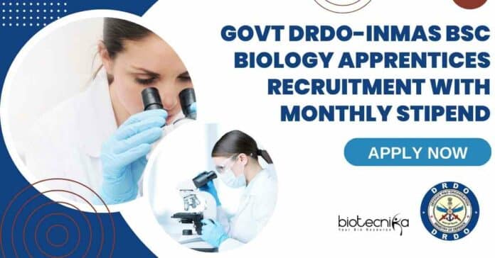 Govt DRDO-INMAS Apprentices Recruitment