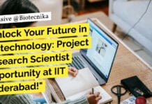IIT Hyderabad Research Scientist Non-Medical For PhD Biotech, Biochem & Life Sciences - Apply Online