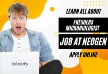 Freshers Microbiologist Job at Neogen