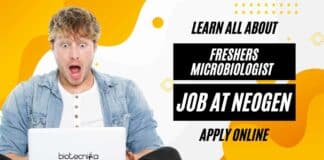 Freshers Microbiologist Job at Neogen