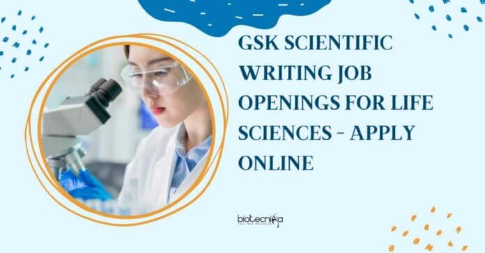 GSK Scientific Writing Job