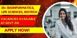 ZSI Vacancies Bioinformatics Life Sciences