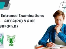 ICAR Entrance Examinations 2024 – AIEEA(PG) & AICE JRF/SRF(Ph.D)