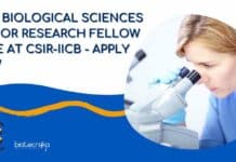 CSIR-IICB JRF Vacancy Biological Sciences