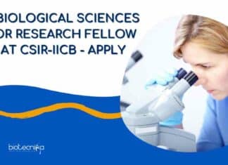 CSIR-IICB JRF Vacancy Biological Sciences