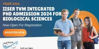 IISER TVM 2024 Integrated PhD