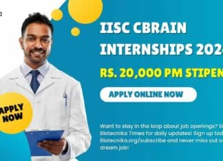 IISc CBRAIN Internships 2024