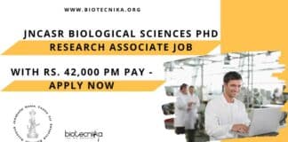 JNCASR Biological Sciences PhD