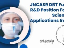 JNCASR R&D Position For