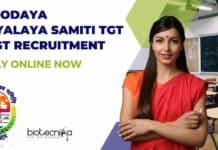 Navodaya Vidyalaya Samiti TGT & PGT Recruitment