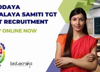 Navodaya Vidyalaya Samiti TGT & PGT Recruitment – Applications Invited Online Navodaya Vidyalaya Samiti TGT & PGT Recruitment