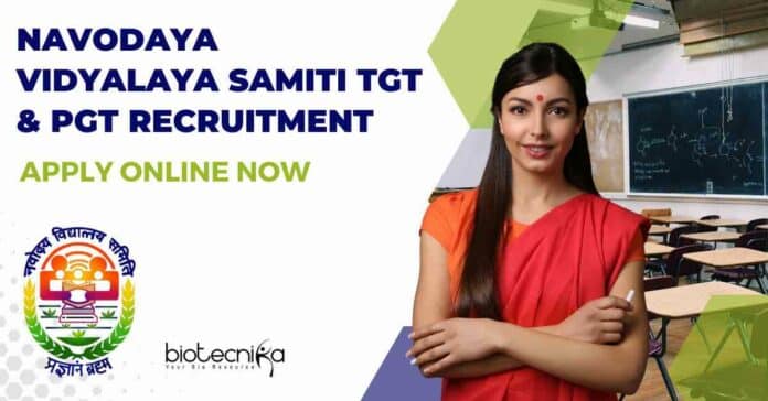 Navodaya Vidyalaya Samiti TGT & PGT Recruitment