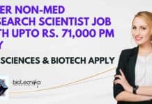 NIPER Non-Med Research Scientist Job