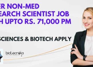 NIPER Non-Med Research Scientist Job