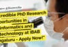 Applications for Research Positions Leading to a PhD Degree at IBAB – Apply Now! "Incredible PhD Research Opportunities in Bioinformatics and Biotechnology at IBAB Bengaluru - Apply Now!"