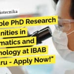 "Incredible PhD Research Opportunities in Bioinformatics and Biotechnology at IBAB Bengaluru - Apply Now!"