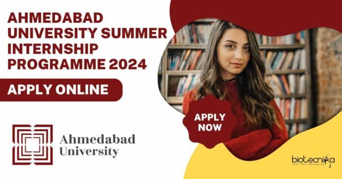 Ahmedabad University Summer Internship