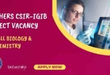 Freshers CSIR-IGIB Project Vacancy