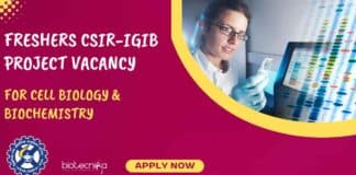 Freshers CSIR-IGIB Project Vacancy