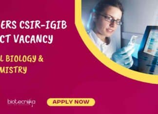 Freshers CSIR-IGIB Project Vacancy For Cell Biology & Biochemistry – Apply Online Freshers CSIR-IGIB Project Vacancy