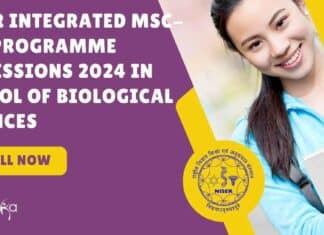 NISER Integrated MSc-PhD Programme Admissions 2024 In School of Biological Sciences