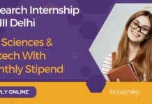 Research Internship at NII Delhi