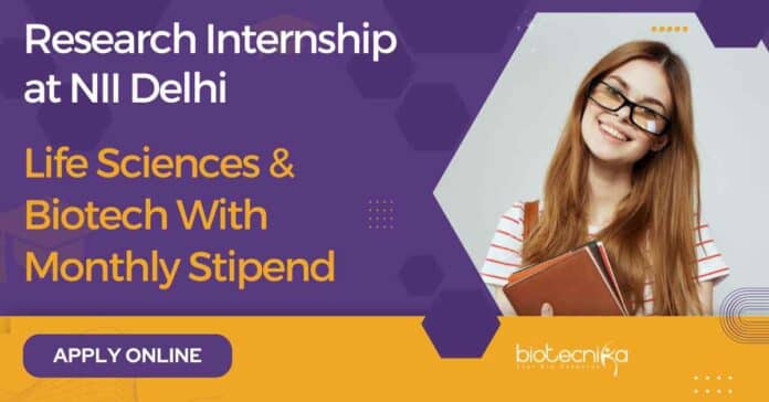 Research Internship at NII Delhi