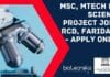 MSc, MTech Life Sciences Project Job at RCB, Faridabad – Apply Online RCB Faridabad Project Job