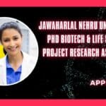 JNU PhD Biotech Project Research Job