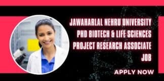 JNU PhD Biotech Project Research Job