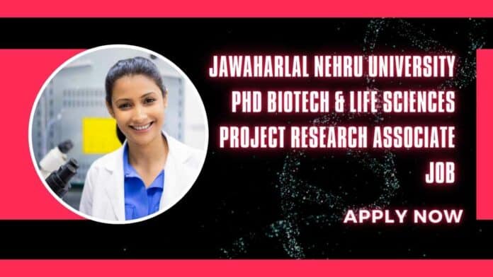 JNU PhD Biotech Project Research Job