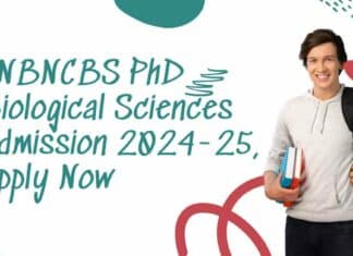 SNBNCBS PhD Admission 2024-25