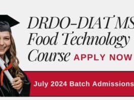 DRDO-DIAT MSc Food Technology Course