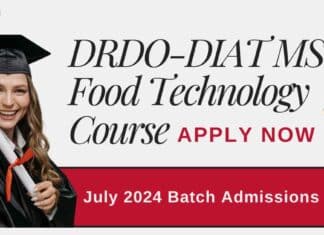 DRDO-DIAT MSc Food Technology Course