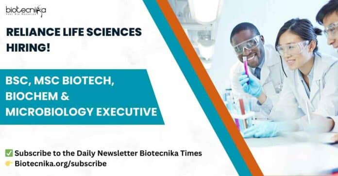 Reliance Life Sciences Hiring