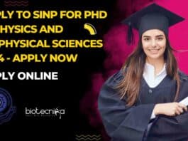 Apply to SINP for PhD