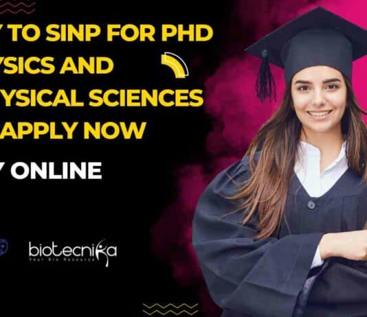 Apply to SINP for PhD
