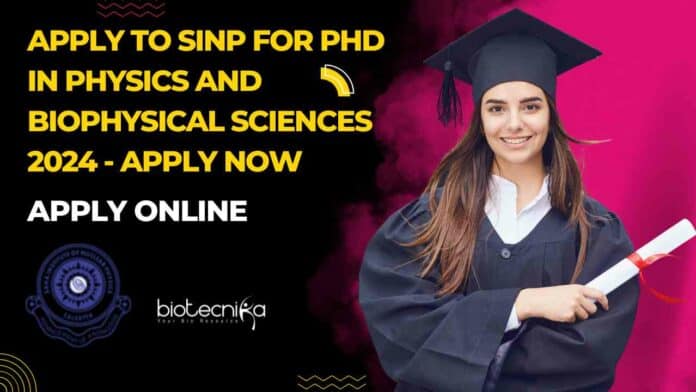Apply to SINP for PhD