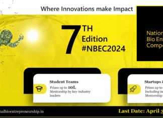 National Bio Entrepreneurship Competition 2024 – Prizes Ranging From 10L to 15 Cr National Bio Entrepreneurship Competition 2024 - Prizes Ranging From 10L to 15 Cr