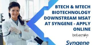 BTech Biotech Job at